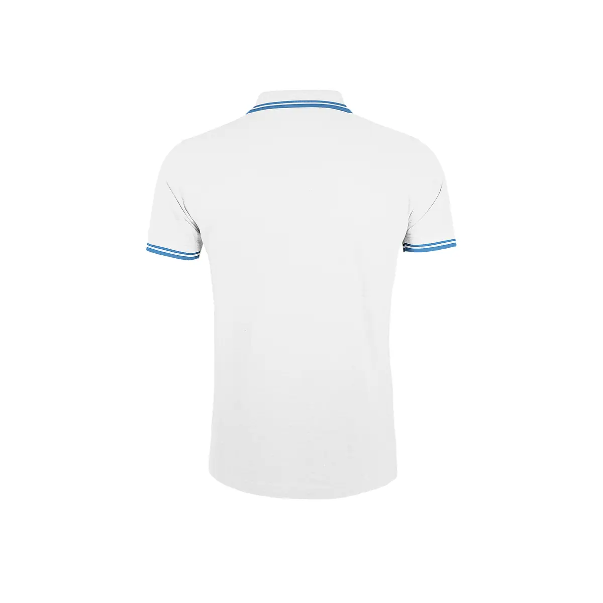 Polo hombre SOL’S PASADENA MEN 00577 32 Polo Sol’s PASADENA MEN en color Blanco/Aqua, vista trasera