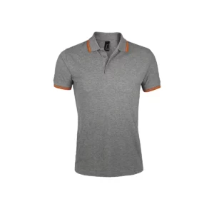 Polo Sol’s PASADENA MEN en color Gris mezcla/Naranja, vista frontal