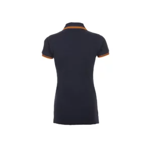 Polo Sol’s PASADENA WOMEN en color French marino/Naranja fluor, vista trasera