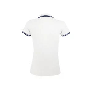 Polo Sol’s PASADENA WOMEN en color Blanco/Azul marino, vista trasera