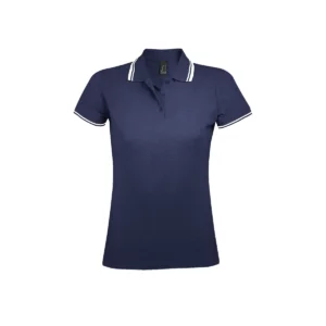 Polo Sol’s PASADENA WOMEN en color French marino/Blanco, vista frontal