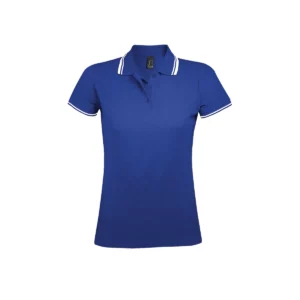 Polo Sol’s PASADENA WOMEN en color Azul royal/Blanco, vista frontal