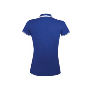 Polo Sol’s PASADENA WOMEN en color Azul royal/Blanco, vista trasera