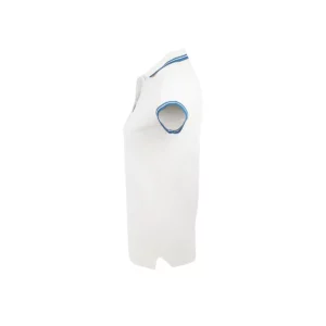 Polo Sol’s PASADENA WOMEN en color Blanco/Aqua, vista lateral