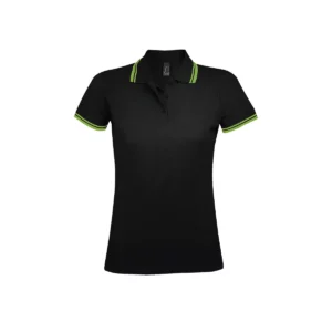 Polo Sol’s PASADENA WOMEN en color Negro/Lima, vista frontal