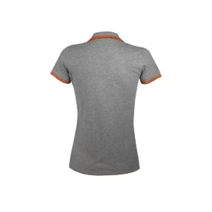 Polo Sol’s PASADENA WOMEN en color Gris mezcla/Naranja, vista trasera