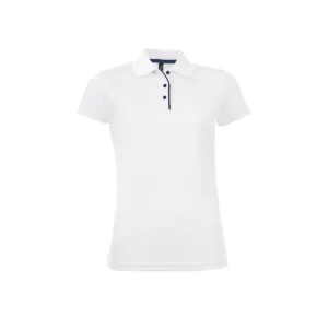 Polo Sol’s PERFORMER WOMEN en color Blanco, vista frontal