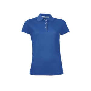 Polo Sol’s PERFORMER WOMEN en color Azul royal, vista frontal