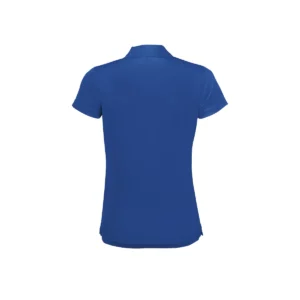 Polo Sol’s PERFORMER WOMEN en color Azul royal, vista trasera