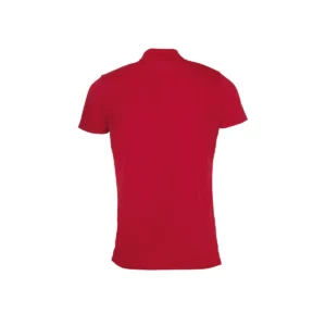 Polo Sol’s PERFORMER MEN en color Rojo, vista trasera