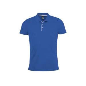 Polo Sol’s PERFORMER MEN en color Azul royal, vista frontal