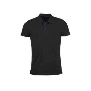 Polo Sol’s PERFORMER MEN en color Negro, vista frontal