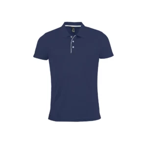 Polo Sol’s PERFORMER MEN en color French marino, vista frontal