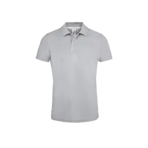 Polo Sol’s PERFORMER MEN en color Gris puro, vista frontal