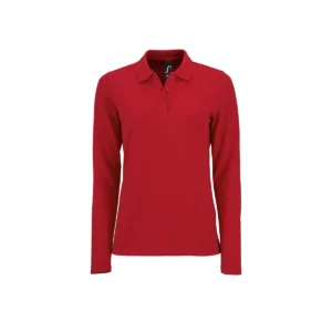 Polo Sol’s PERFECT LSL WOMEN en color Rojo, vista frontal