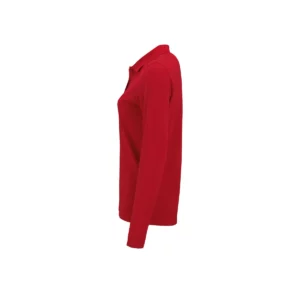 Polo Sol’s PERFECT LSL WOMEN en color Rojo, vista lateral
