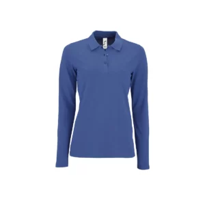Polo Sol’s PERFECT LSL WOMEN en color Azul royal, vista frontal