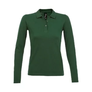 Polo Sol’s PERFECT LSL WOMEN en color Verde botella, vista frontal
