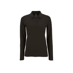 Polo Sol’s PERFECT LSL WOMEN en color Negro, vista frontal