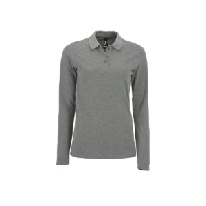 Polo Sol’s PERFECT LSL WOMEN en color Gris mezcla, vista frontal