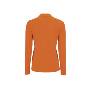 Polo Sol’s PERFECT LSL WOMEN en color Naranja, vista trasera