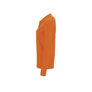 Polo Sol’s PERFECT LSL WOMEN en color Naranja, vista lateral