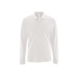 Polo Sol’s PERFECT LSL MEN en color Blanco, vista frontal