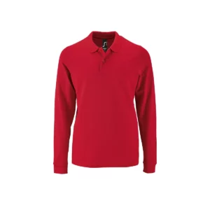 Polo Sol’s PERFECT LSL MEN en color Rojo, vista frontal