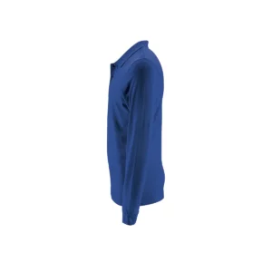 Polo Sol’s PERFECT LSL MEN en color Azul royal, vista lateral