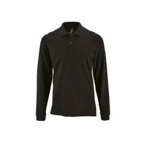 Polo Sol’s PERFECT LSL MEN en color Negro, vista frontal