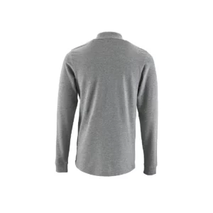 Polo Sol’s PERFECT LSL MEN en color Gris mezcla, vista trasera