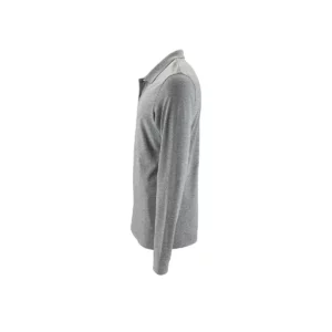 Polo Sol’s PERFECT LSL MEN en color Gris mezcla, vista lateral