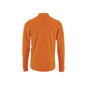 Polo Sol’s PERFECT LSL MEN en color Naranja, vista trasera