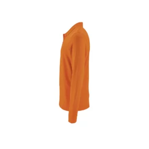 Polo Sol’s PERFECT LSL MEN en color Naranja, vista lateral