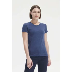 Camiseta SOL'S REGENT FIT WOMEN 02758, presentación con modelo