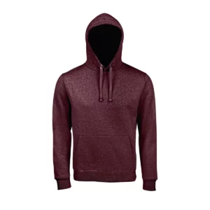 Sudadera SOL’S 02991 en Oxblood jaspeado, vista frontal