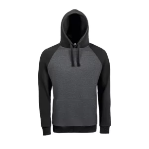 Sudadera SOL’S 02998 en Antracita mezcla negro, vista frontal