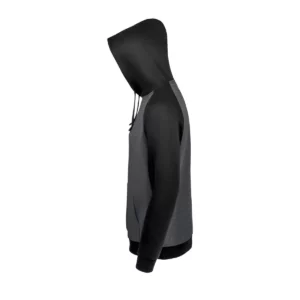 Sudadera SOL’S 02998 en Antracita mezcla negro, vista lateral