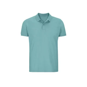 Polo Sol’s PLANET MEN en color Azul piscina, vista frontal