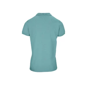 Polo Sol’s PLANET WOMEN en color Azul piscina, vista trasera