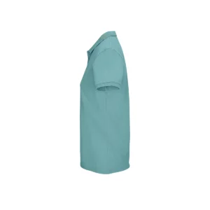 Polo Sol’s PLANET WOMEN en color Azul piscina, vista lateral