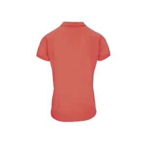 Polo Sol’s PLANET WOMEN en color Naranja pop, vista trasera