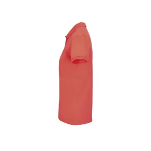 Polo Sol’s PLANET WOMEN en color Naranja pop, vista lateral