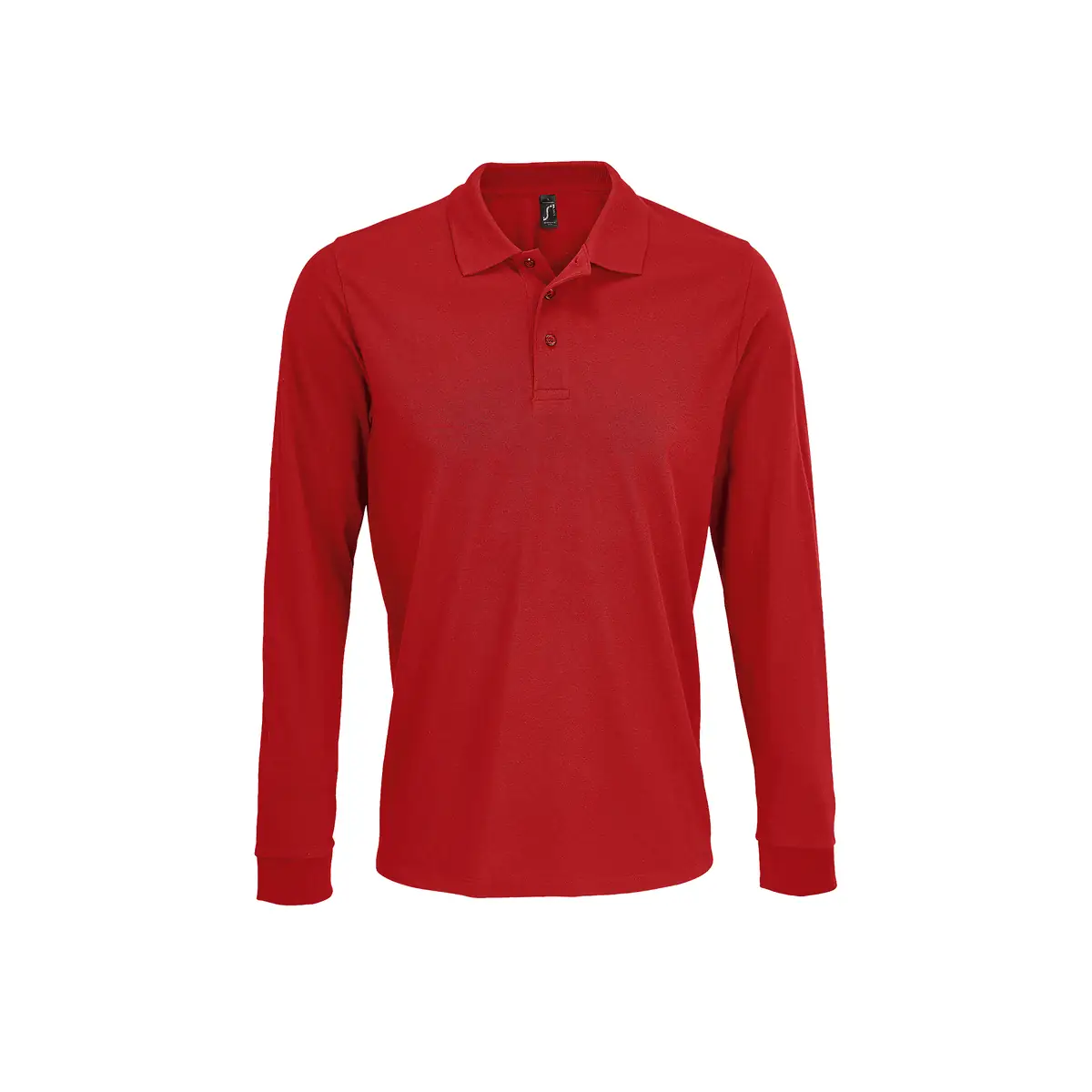 Polo unisex SOL’S PRIME LSL 03983 15 Polo Sol’s PRIME LSL en color Rojo, vista frontal