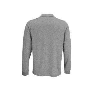 Polo Sol’s PRIME LSL en color Gris mezcla, vista trasera