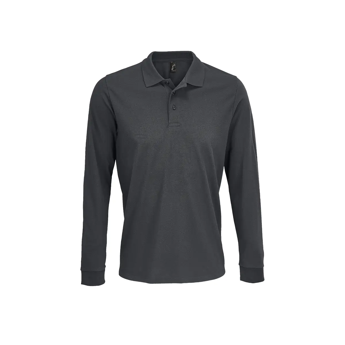 Polo unisex SOL’S PRIME LSL 03983 12 Polo Sol’s PRIME LSL en color Gris oscuro, vista frontal