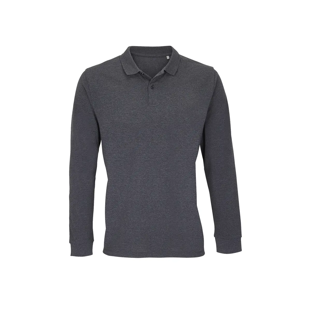 Polo unisex SOL’S PLANET LSL 04241 12 Polo Sol’s PLANET LSL en color Antracita mezcla, vista frontal