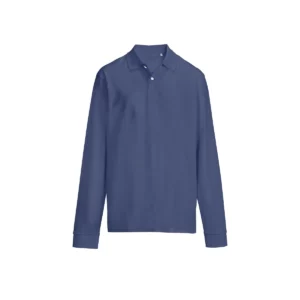 Polo Sol’s PACIFIC LSL en color Denim, vista frontal