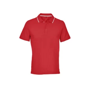 Polo Sol’s PALERMO en color Rojo vivo/Blanco, vista frontal