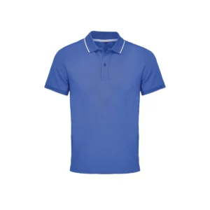 Polo Sol’s PALERMO en color Azul royal/Blanco, vista frontal